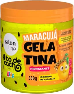 Salon Line, Gelatina Capilar Hidratante, Maracujá, #todecacho Kids, Vegana - Para Cabelos Ondulados, Cacheados e Crespos, Salon Line, 550g