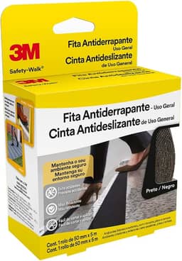 3M, Fita Antiderrapante, Preta, 50 mm x 5 Metros - 1 Unidade
