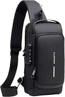 Mochila Premium Antifurto Com Senha, Entrada USB E Fone, Resistente À Água, Bolsa Executiva Masculina, Marca VARENZIA