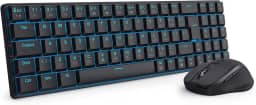 Kit Mouse e teclado mecânico sem fio Redragon Office Preto LED Azul BS-8772 BK