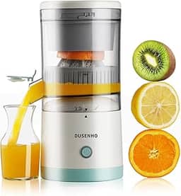 Espremedor elétrico recarregável – Máquina de suco cítrico com USB e escova de limpeza portátil para laranja, limão, toranja..