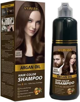 Tonalizador de Cabelo Formula Natural Sem Amonia Escurecedor Veinira 400ml Castanho Escuro