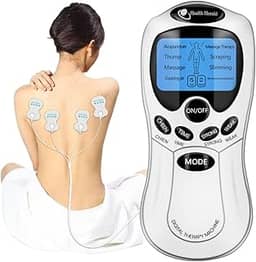 Aparelho TENS de Eletroestimulação para Fisioterapia - Portátil e Eficiente para Alívio de Dores Musculares, Massageador Muscular Acunputura - 4 eletrodos (110v/220v)