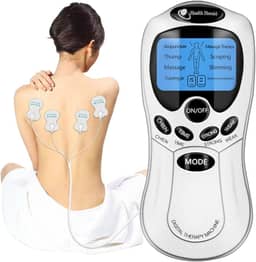 Aparelho TENS de Eletroestimulação para Fisioterapia - Portátil e Eficiente para Alívio de Dores Musculares, Massageador Muscular Acunputura - 4 eletrodos (110v/220v)
