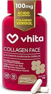 Colágeno Hidrolisado Verisol Com Ácido Hialuronico 120 Cápsulas - Vhita