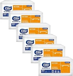 Kit 6 Papel Toalha Elite Fl. Simples - Classic Interfolhado (2100 FOLHAS)