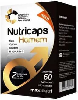 Nutricaps Homem (Fósforo/Mag./Zinco/Vits) - 60 Cáps., Maxinutri