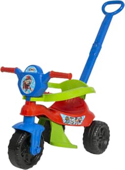 Kendy, Triciclo Infantil, Kemotoca BABY DOG VERMELHA, com Haste