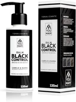 Balm Tonalizante Black Control Escurecedor Gradual Reduz Fios Brancos Cabelo e Barba 135ml You Man