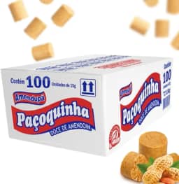 Paçoca rolha amendoim 1,5KG 100unid