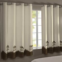 Cortina de Cozinha Estampada Gorgurinho 3,00m x 1,50m Com Ilhós (Talheres)