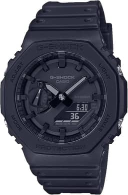 Relógio masculino G-Shock GA-2100-1A1DR quartzo analógico resina preta
