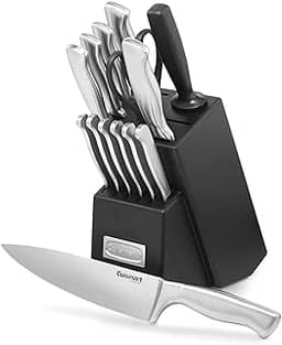 Conjunto de Facas Classic Collection Cuisinart 15 Peças em Aço Inoxidável