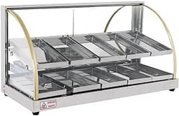 Vitrine Estufa Salgados Dupla 10 Bandejas Expositora 2 NÍveis W10BD Tita 220V