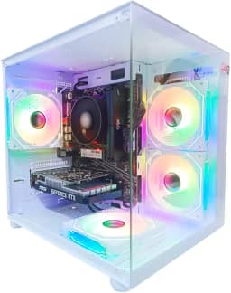 PC Gamer Branco Ryzen 5 5500, 16GB DDR4, SSD NVMe 1TB, GeForce RTX 3050 6GB, Windows 11 Pro