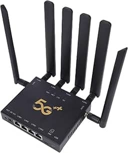 Jectse Wi -Fi 6 5G Roteador, 6 Antenas Banda Dupla Gigabit Router Wireless para Casa, SIM Card Slot, OfDMA e DL MU MIMO Technologies Fornecem Canais de Transferência Sem Fio Mais