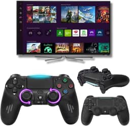 Controle Sem Fio Bluetooth Joystick Compatível Com PS4 Slim Pro PC Gamer Playstation