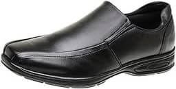 Sapato Social Masculino Couro Legítimo Anti Stress Conforto Ortopédico Preto com detalhes em cores variadas 37/44