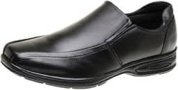 Sapato Social Masculino Couro Legítimo Anti Stress Conforto Ortopédico Preto com detalhes em cores variadas 37/44