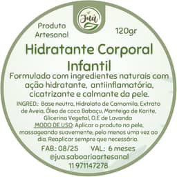 Alergias Dermatite Eczema e pele sensível? Hidratante Infantil Natural com Camomila, Lavanda e Aveia, Livre de Parabenos