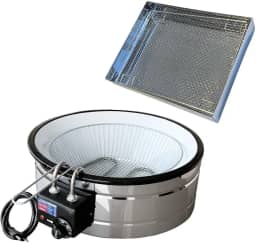 Kit Tacho Esmaltado 10L Fritadeira Industrial Elétrica + Escorredor para Fritura (110volts)