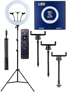 Iluminador Led Ring Light De 18 Polegadas Lives Tripé 215cm