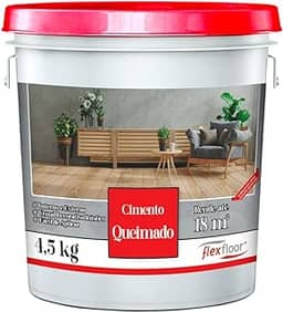 Efeito Decorativo Cimento Queimado Cinza Claro Flexfloor 4,5kg