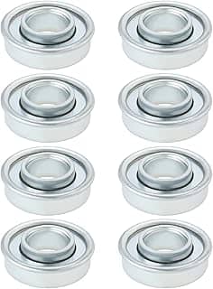 YINETTECH 8 peças de rolamentos de rodas resistentes OD 35 mm ID16 mm H12 mm para a maioria dos modelos de carrinho de serviço pesado prata