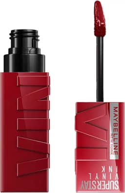 Maybelline NY SuperStay Vinyl Ink Batom Líquido, Longa Duração, Acabamento Vinil Espelhado e Efeito Gloss, Brilho Instantâneo, Conforto para os Lábios, Fórmula Vegana, Cor Lippy 4,2ml
