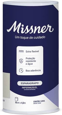 Missner Esparadrapo Impermeável Branco 10Cm X 4 5M
