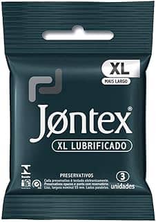 Preservativo Camisinha Jontex Lubrificado XL - 3 Unidades, Jontex, Branco, 3un