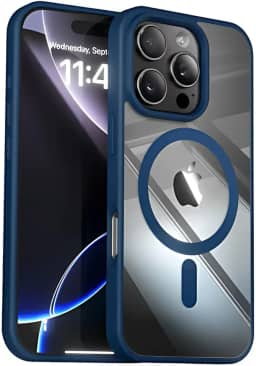 Capinha Case Capa Transparente Basic Anti Impacto Bordas Elevadas Magnética Premium Luxo Para iPhone (Azul, iPhone 12/12 Pro)