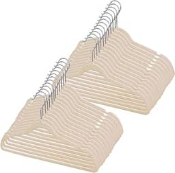 Kit 50 Cabides de Veludo 360° Antideslizante Kit Cabide para Roupas Camiseta Calça