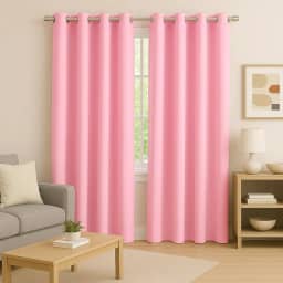 Cortina 3,00 x 1,70m Tecido Oxford Grosso Para Quarto, Sala e Escritório (Rosa Bebê)