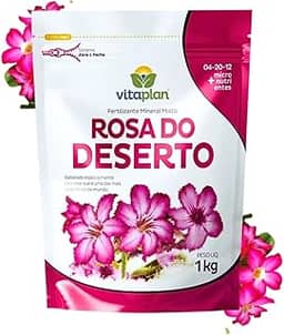 Fertilizante Adubo Rosa Deserto Crescimento Floração Para Plantas Flores Sempre Bem Nutridas 1kg
