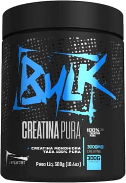 Creatina Monohidratada 100% Pura Importada 300g - Bulk Suplementos