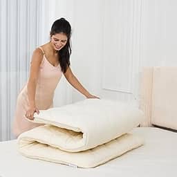 Miisong Colchão De Chão Japonês Com Capa Lavável, Colchões Dobráveis Tipo Futon, Colchonete Tatame Espuma Viscoelástica Espessa, Cama Dobrável Espreguiçadeira Para Crianças E Adultos (203 Cm X 99 6,