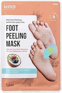 KISS NEW YORK professional Foot Peeling Mask - Máscara Peeling Esfoliante para Pés, Tamanho: 1 Par (Pacote de 1)
