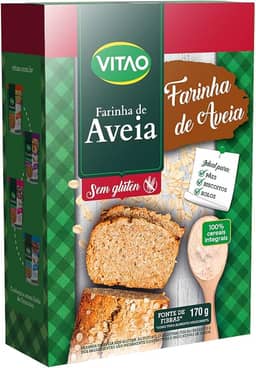 Farinha de Aveia sem Glúten, Branco, Vitao, 170 G