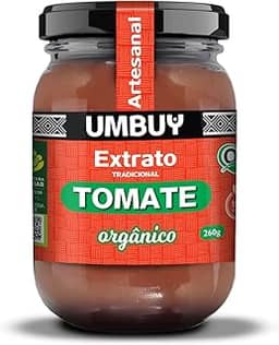 Umbuy Orgnicos Extrato Orgânico Artesanal De Tomate Tradicional Umbuy 260G Umbuy Orgânicos Extrato Orgânico De Tomate Tradicional Vermelho Natural Saudável E Livre De Agrotóxicos Produto