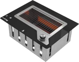 Churrasqueira a gás sem fumaça DInoxx DXXGLASS 300 - GN - Uruguaia - Teflon