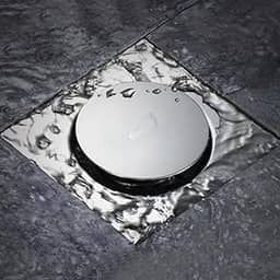 Ralo Inteligente Click 10x10 Cm em Inox com Acabamento Pop Up e Borracha Veda Cheiro + Anti Odor e Insetos para Banheiro – Design Moderno e Prático - Linha Premium