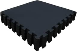 Kit com 8 Tatames Tapetes EVA Com Borda 50cm X 50cm X 1cm Preto