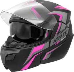 CAPACETE ESCAMOTEÁVEL PRO TORK ATTACK HSA ROSA TAM. 56