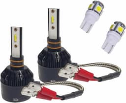 Kit Lâmpada Super Led H3 + T10 Led 6000K - Farol Auxiliares Milhas Neblinas