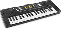 aPerfectLife Teclado de piano infantil, piano eletrônico portátil de 37 teclas para crianças, teclado de música digital, brinquedos educativos para meninas de 3, 4, 5, 6, 7 e 8 anos (preto)