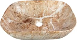 Cuba Para Banheiro Cerâmica Marmorizada Sobrepor Apoio