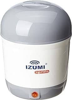 Yexati Iogurteira Elétrica Cinza Bivolt - Fazedor de Iogurte - Produz 1 Litro - Material Polipropileno - Para Fazer Iogurte Caseiro