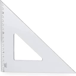 Esquadro Isósceles 45° de 26cm, Waleu, New Line