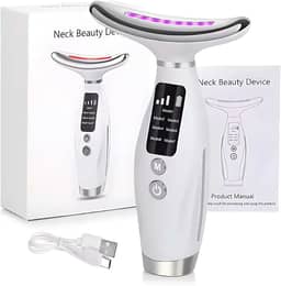 Aparelho Massageador Facial Led 7 Cores Fototerapia Lift Usb